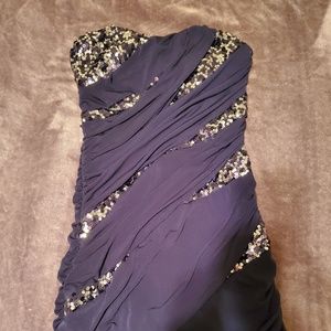 Navy Bodycon Dress with Sequins